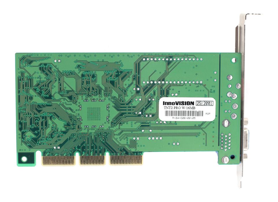 Rear view of nVidia RIVA TNT2 Pro board