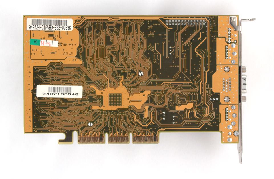 Rear view of nVidia RIVA TNT2 Ultra board