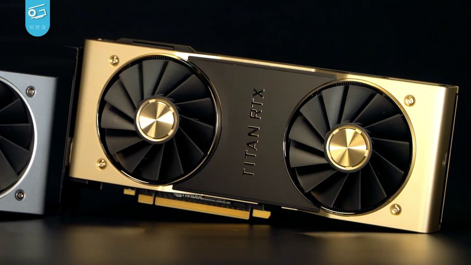 Representative NVIDIA TITAN RTX in a review frame physical card, photographed from the front