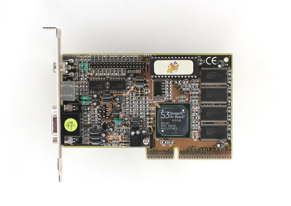 Representative S3 Savage3D board physical card, photographed from the front