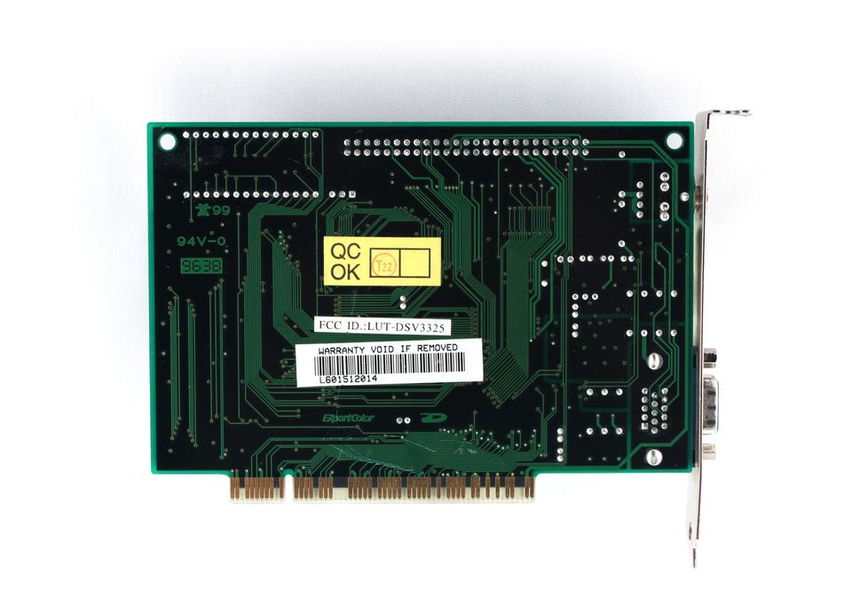 Rear view of S3 ViRGE board