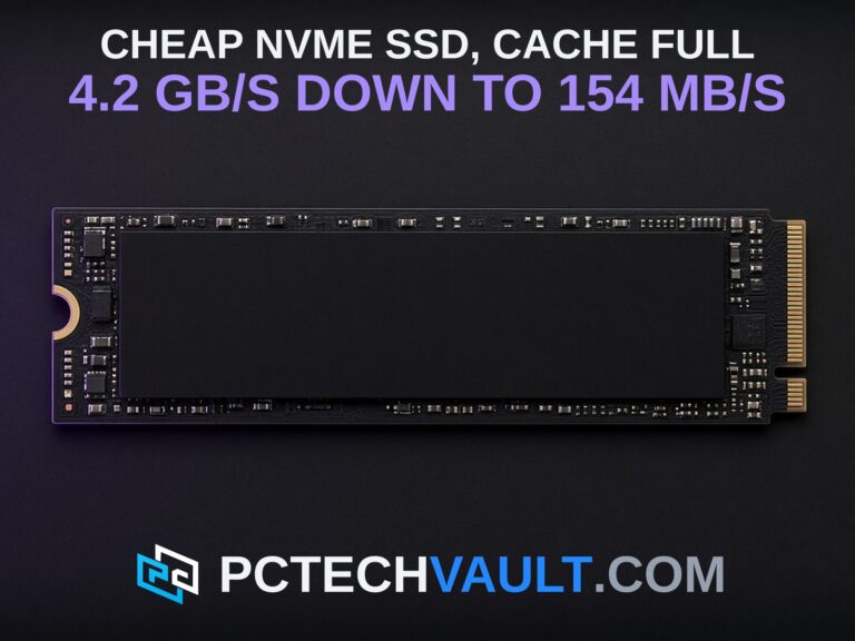 Cheap Nvme Ssd, Cache Full: 4.2 Gb/S Down To 154 Mb/S