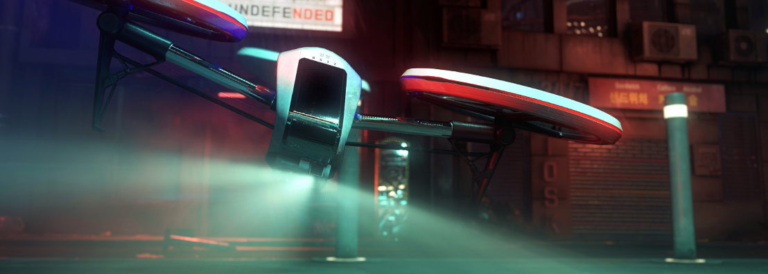 Crytek Neon Noir, a ray-traced rainy street scene rendered without dedicated RT cores