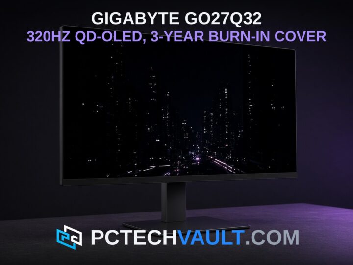 Gigabyte GO27Q32: 320Hz QD-OLED with a three-year burn-in warranty