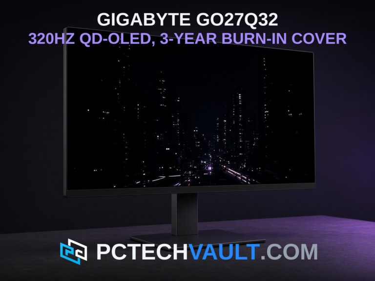 Gigabyte GO27Q32: 320Hz QD-OLED with a three-year burn-in warranty