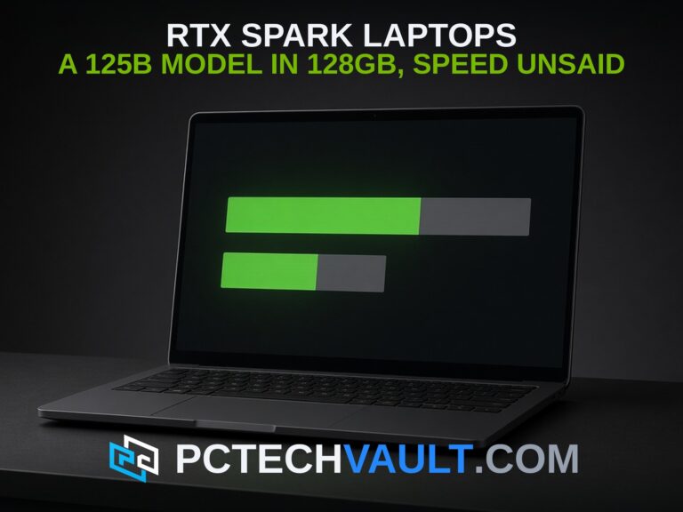 RTX Spark laptops: a 125B model in 128GB, speed unsaid
