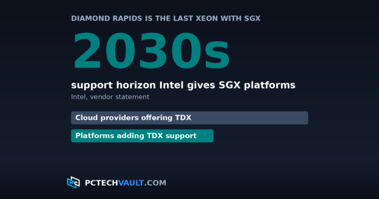 Diamond Rapids is the last Xeon with SGX: 2030s support horizon Intel gives SGX platforms (Intel, vendor statement)